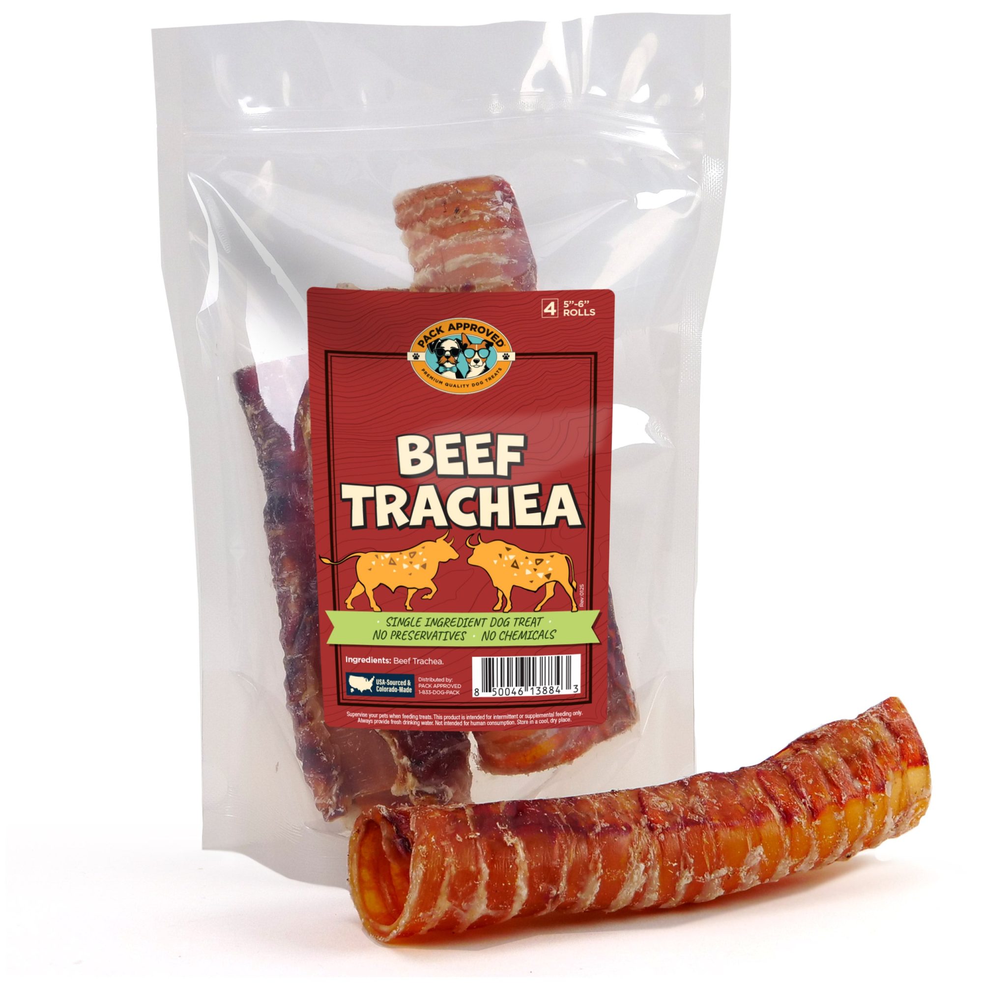 Pack Approved Beef Trachea 5-6" (4ct)